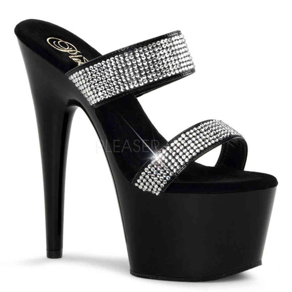 Pleaser - ADORE7022 Mules à talons - Chaussures de pole dance - Noir Product image